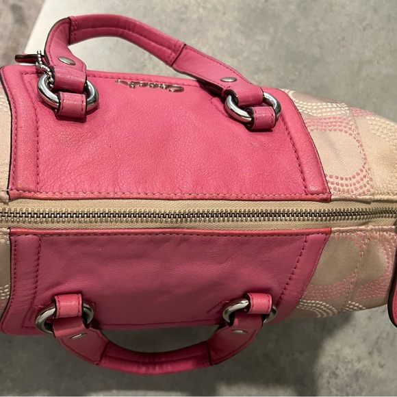 Coach Ashley Dotted Op Art Satchel-Pink! F20027 Handbag!! - Picture 7 of 10